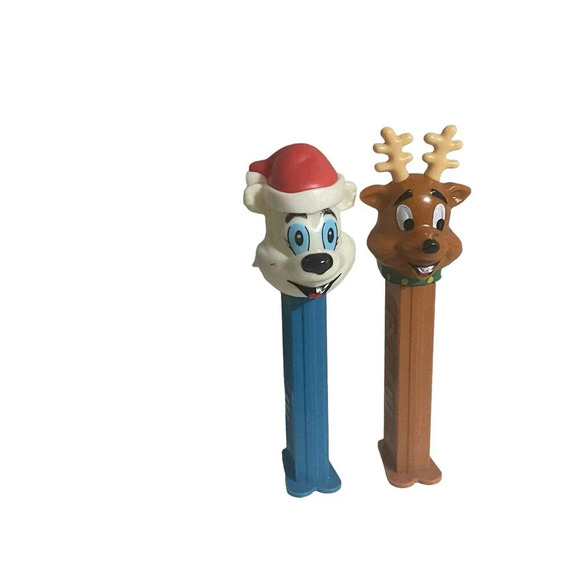 Vintage Christmas Pez Featuring Icee Polar Bear Reindeer 2002 RARE - Picture 8 of 11